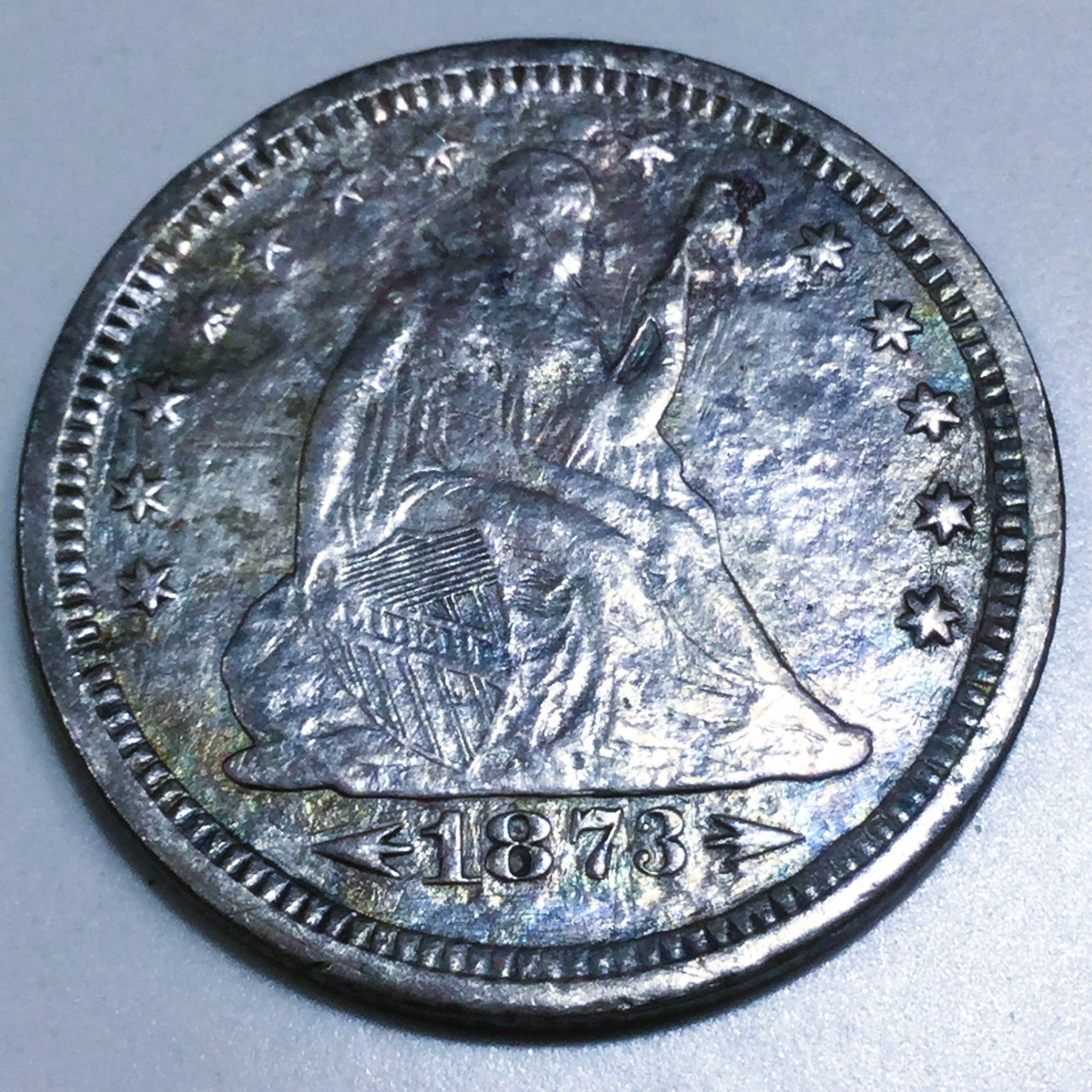 1873-S Seated Liberty Quarter Beautiful High Grade Coin Rare Date 