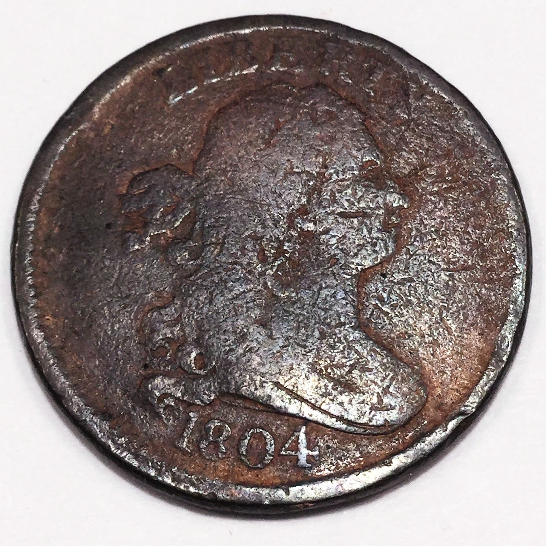 1804 Draped Bust Half Cent Beautiful Coin Rare Date 