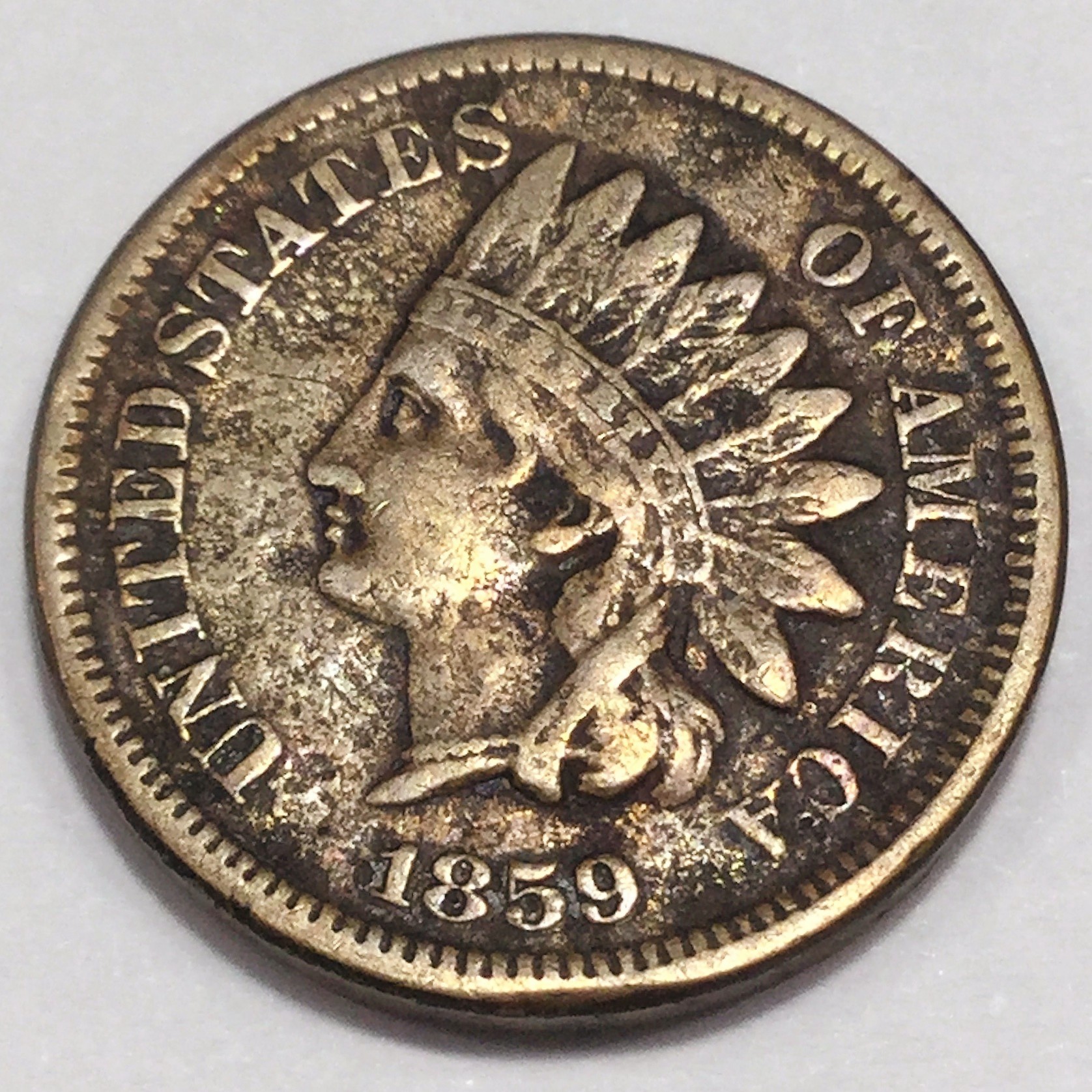 1859 Indian Head Penny Beautiful Coin Rare Date 
