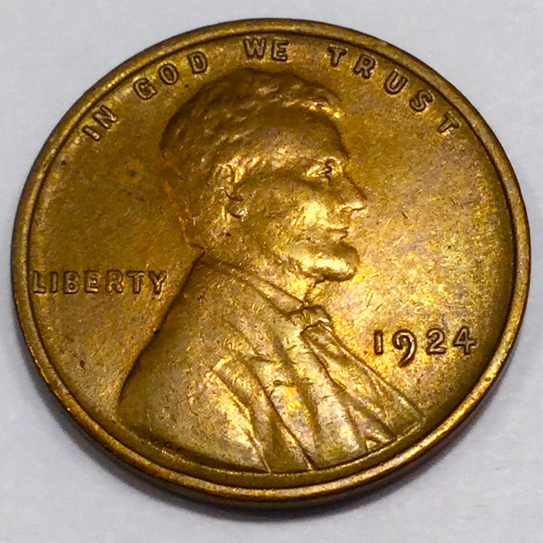 1924 AU/BU Lincoln Wheat Cent Penny Beautiful Coin