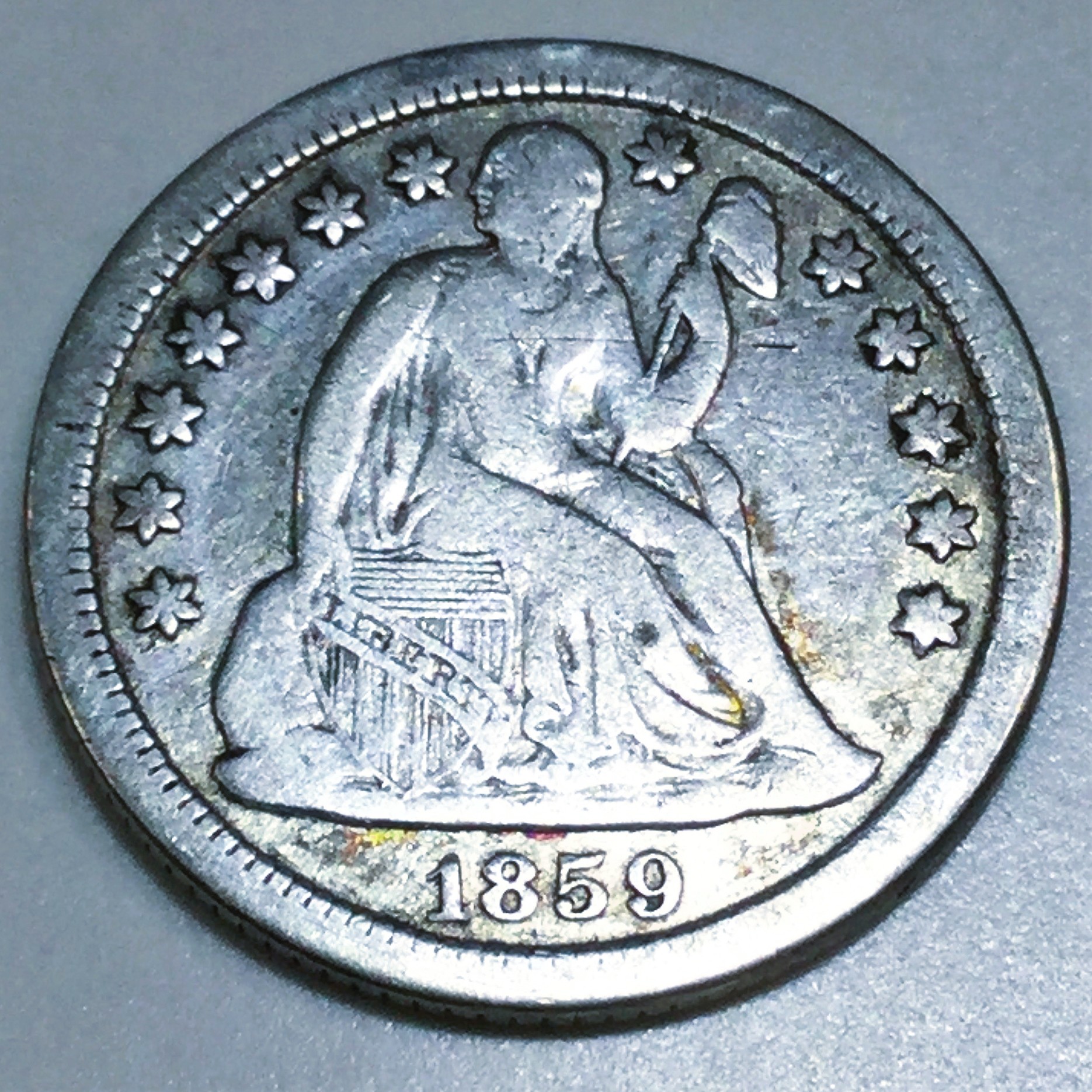 1859-O Seated Liberty Dime Beautiful High Grade Coin