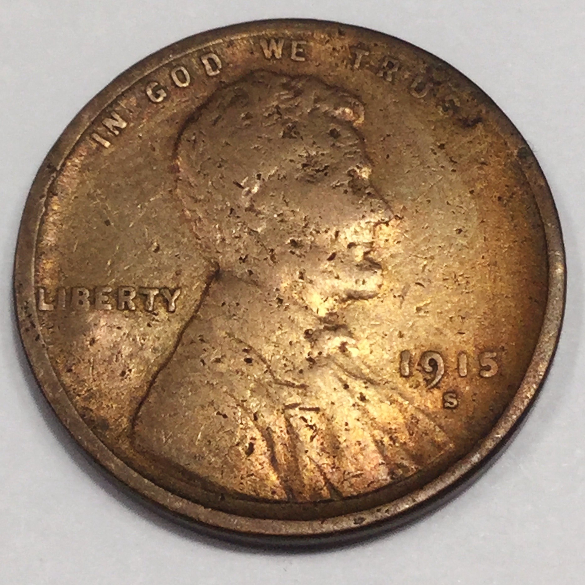 1915-S Lincoln Wheat Cent Penny Beautiful Coin Rare Date
