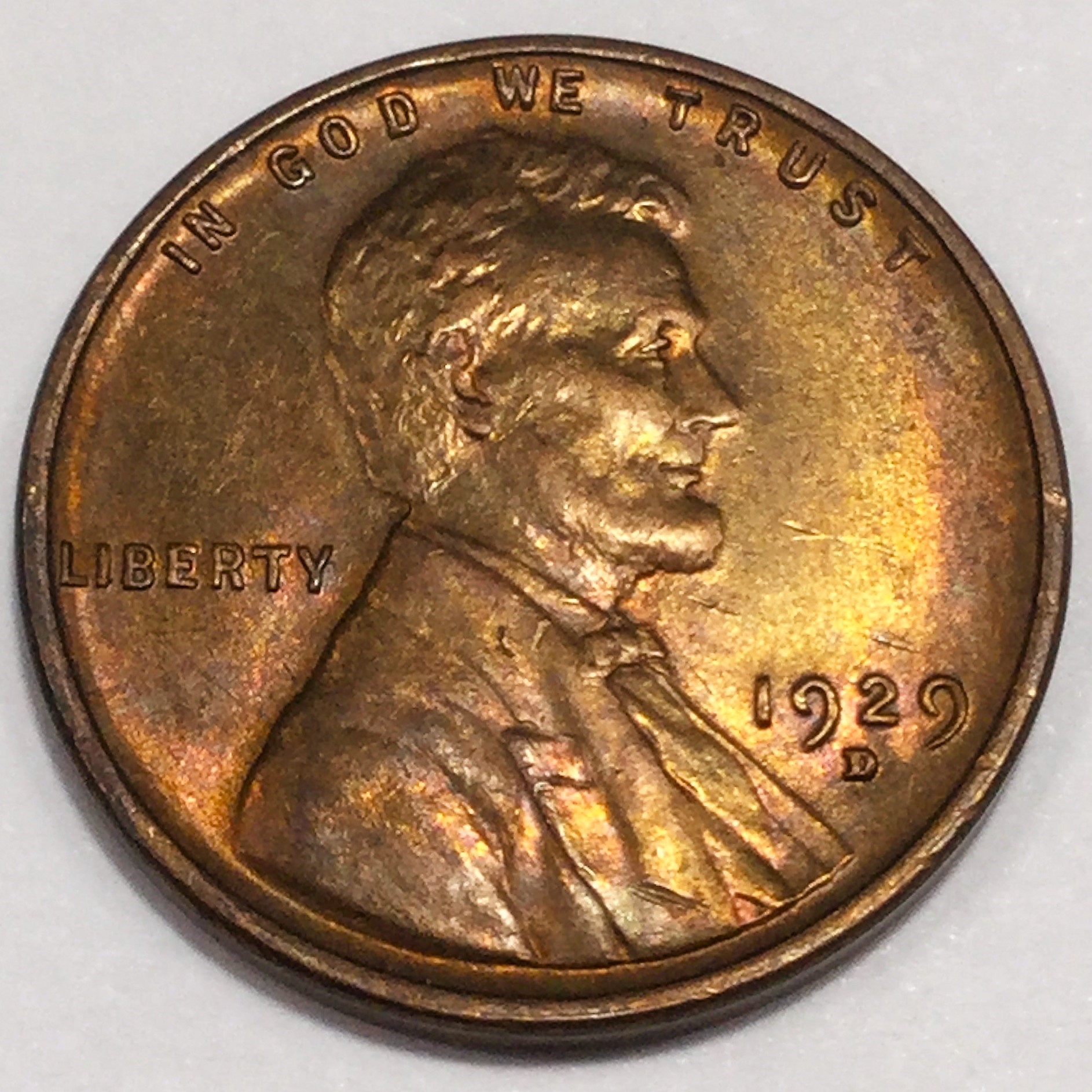 1929-D Uncirculated Lincoln Wheat Cent Penny Beautiful Coin | Property Room