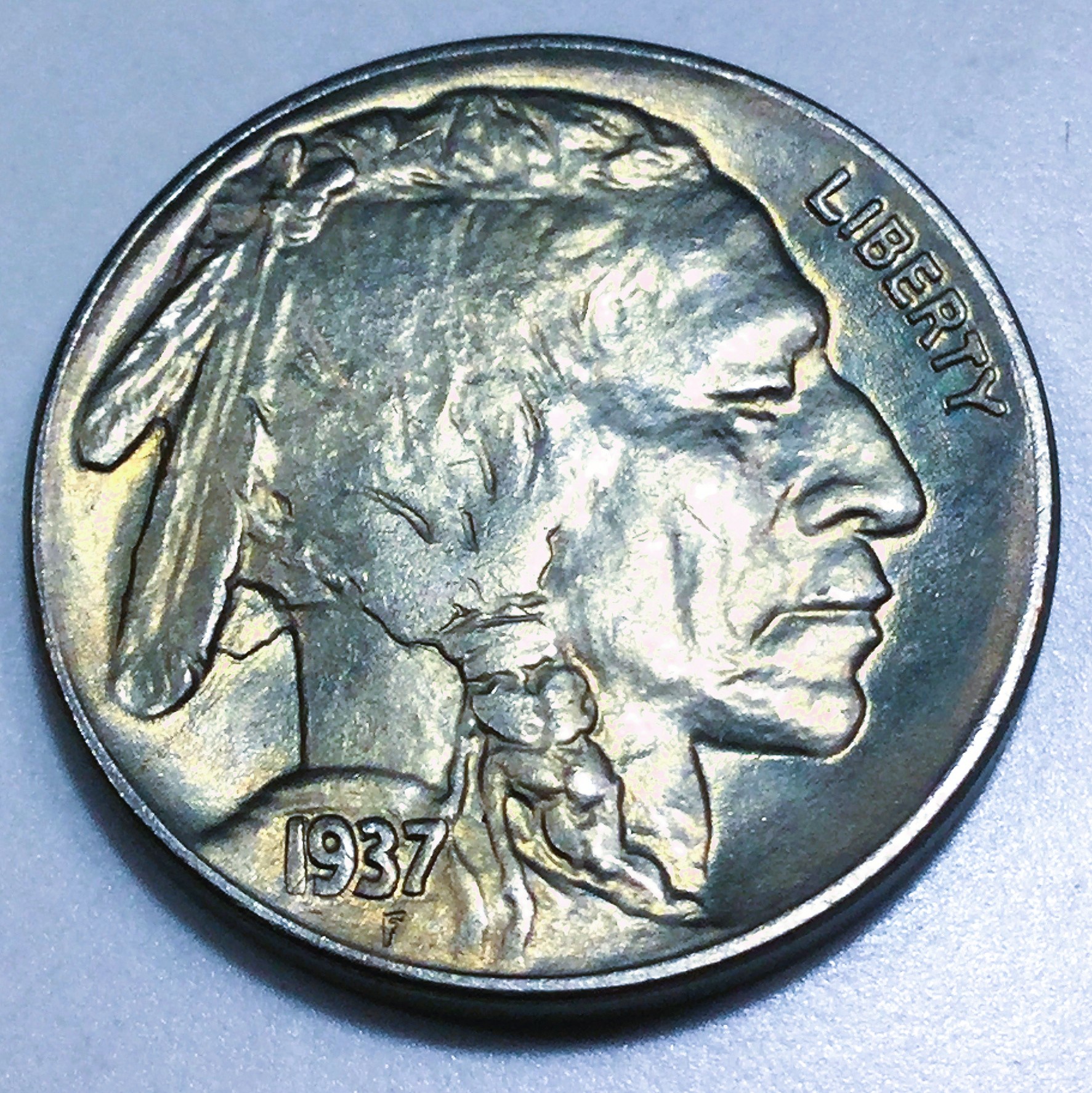 1937 Gem Uncirculated Buffalo Nickel Beautiful Coin 