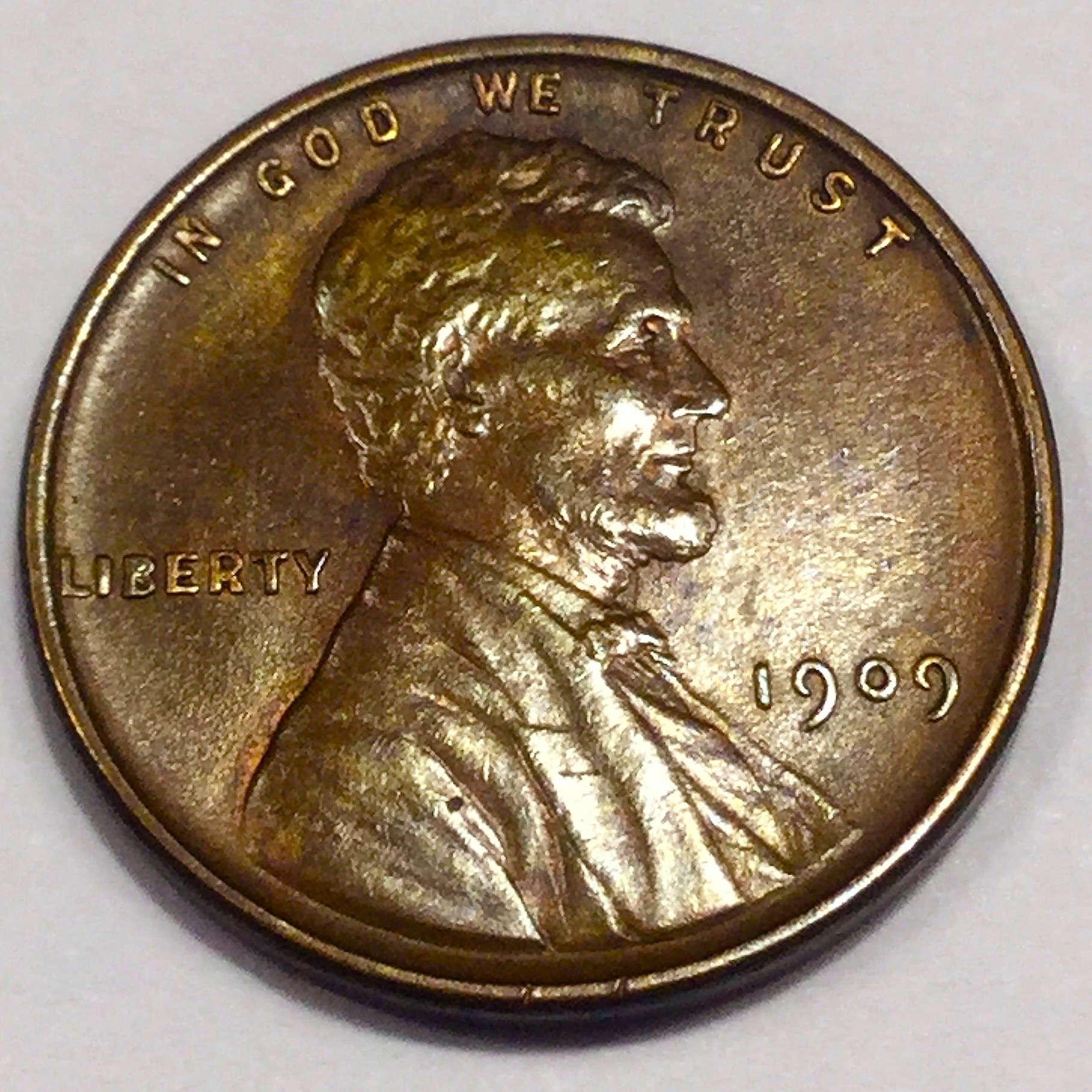 1909 VDB AU/BU Lincoln Wheat Cent Penny Beautiful Coin 