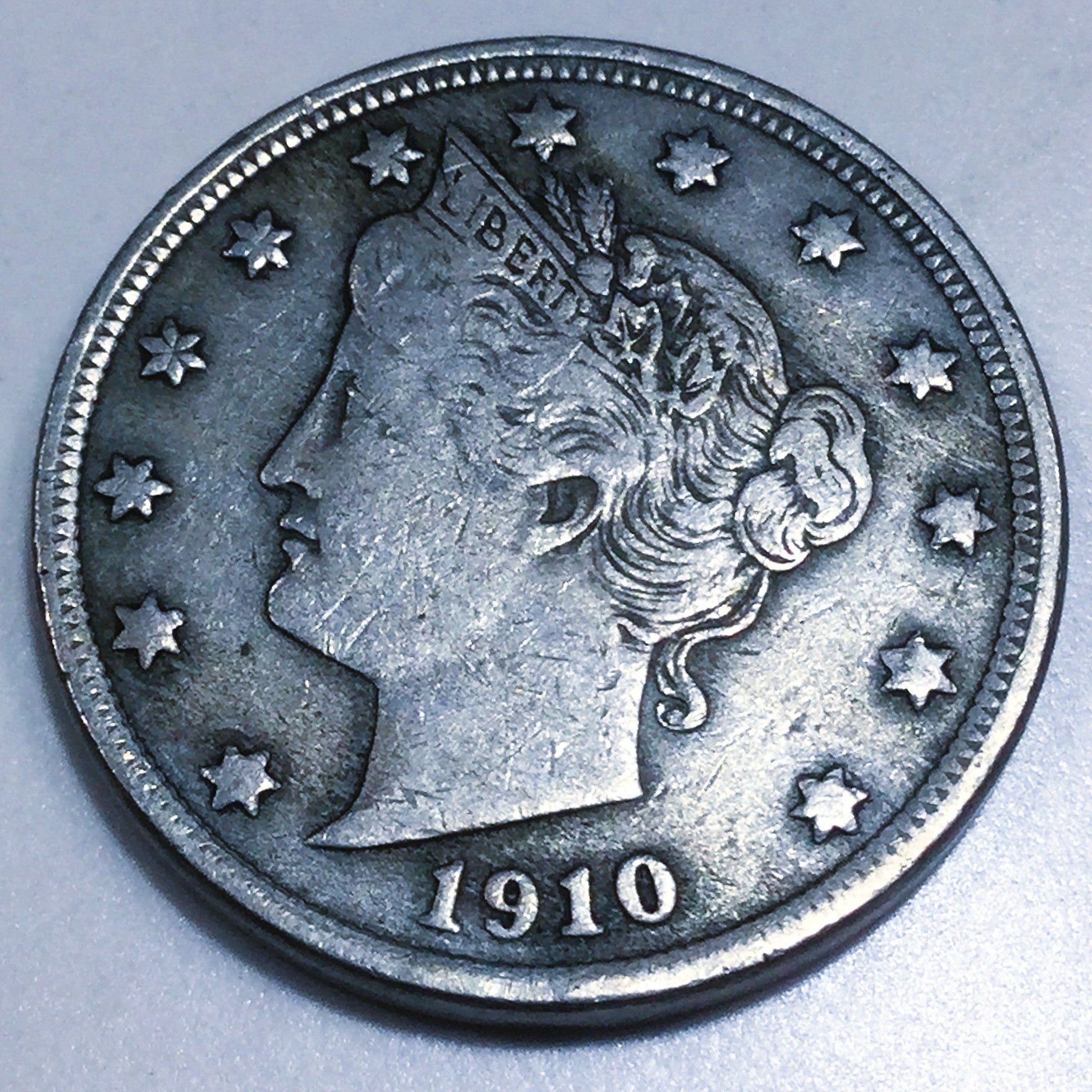 1910 Liberty V Nickel Beautiful High Grade Coin 