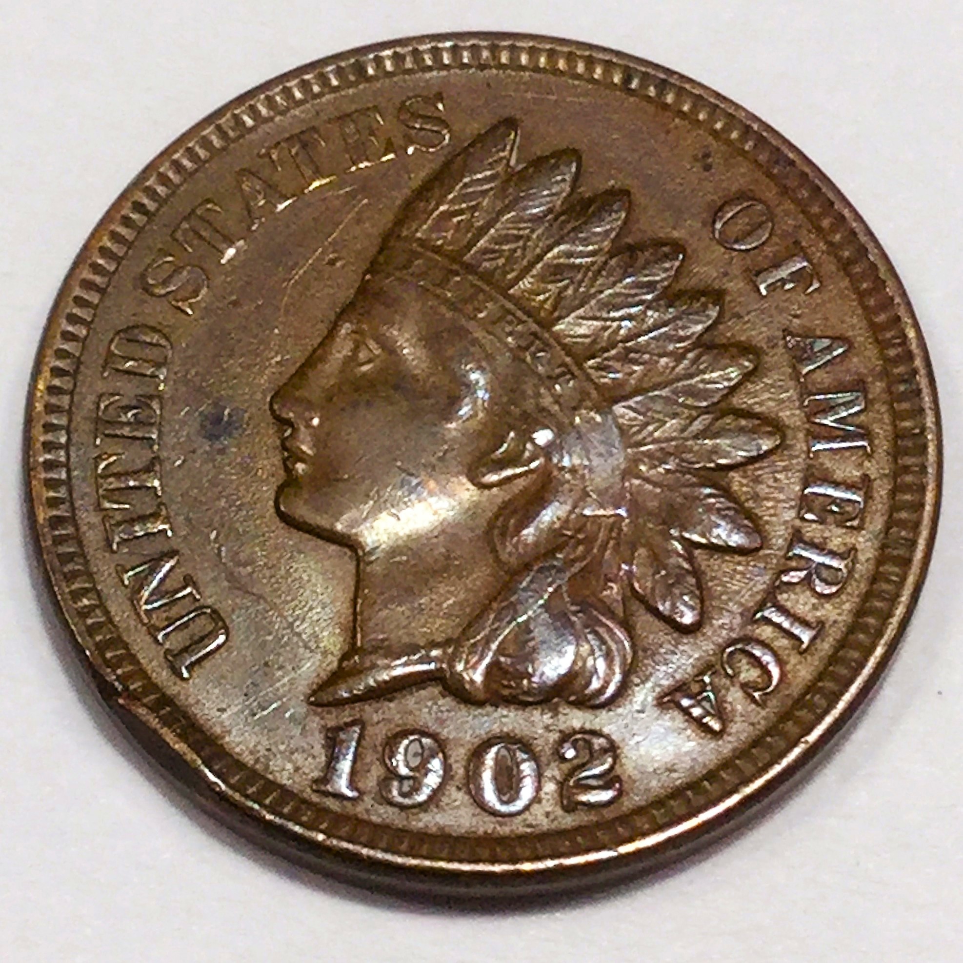 1902 AU/BU Indian Head Penny Beautiful Coin