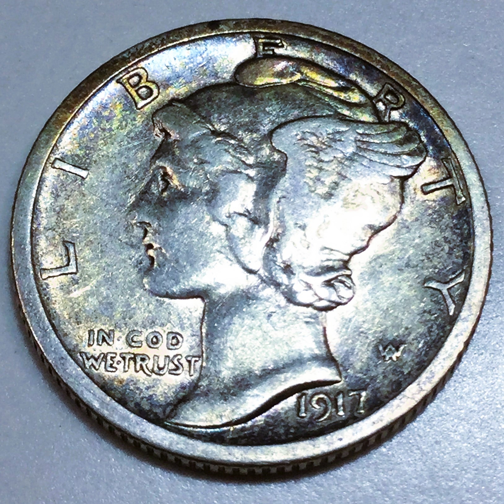 1917-D Mercury Dime Beautiful High Grade Coin Rare Date | Property Room