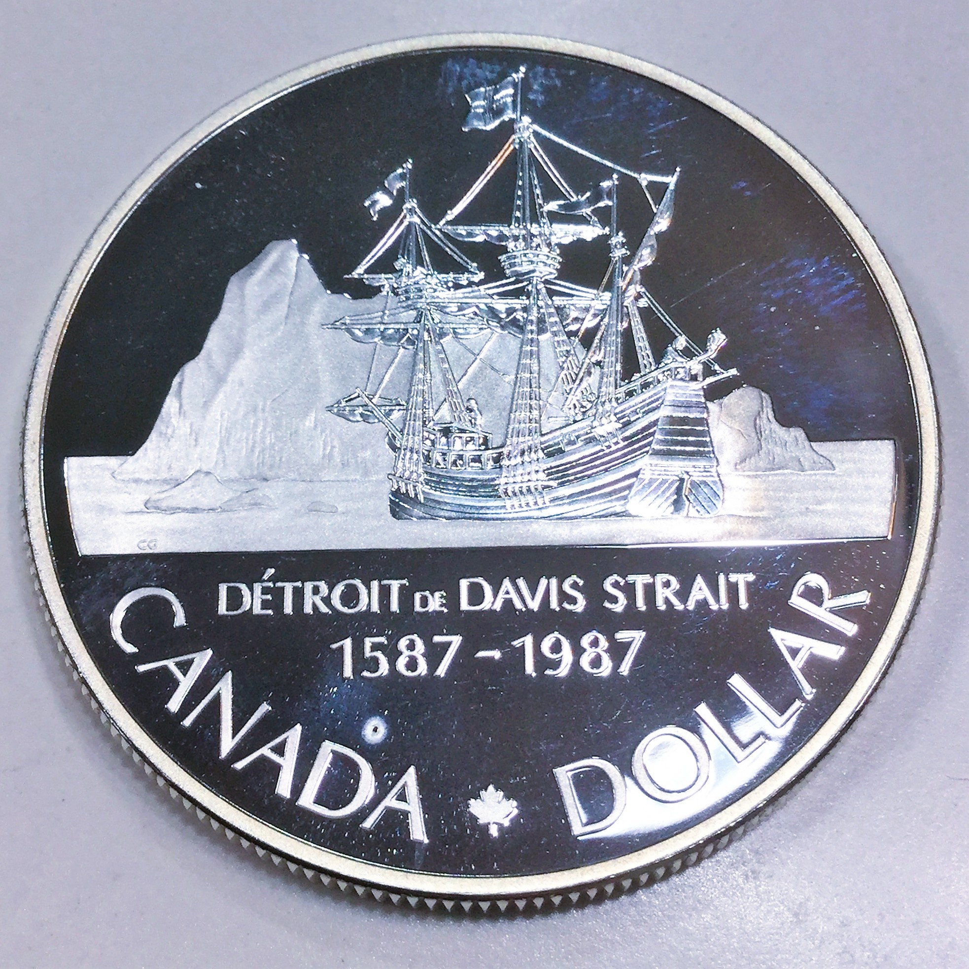 1987 Proof Canadian Silver Dollar Beautiful Coin 