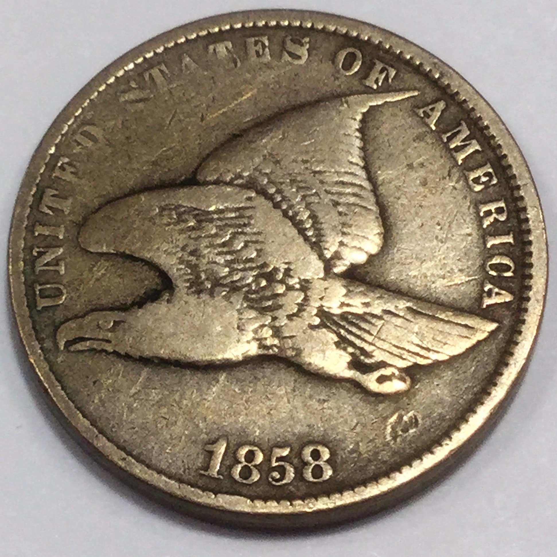 1858 Flying Eagle Cent Small Letters Beautiful High Grade Coin ...