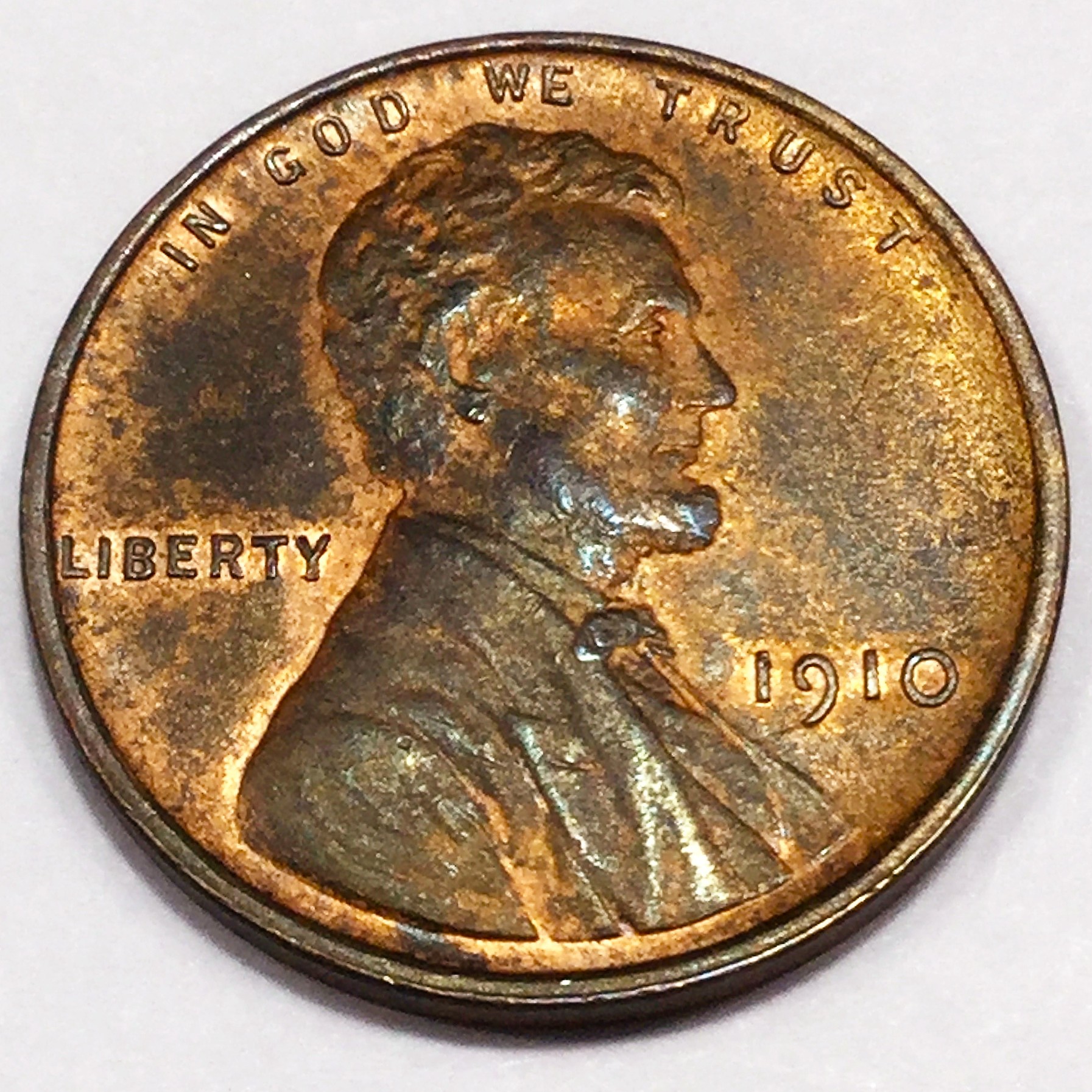 1910 AU/BU Lincoln Wheat Cent Penny Beautiful Coin