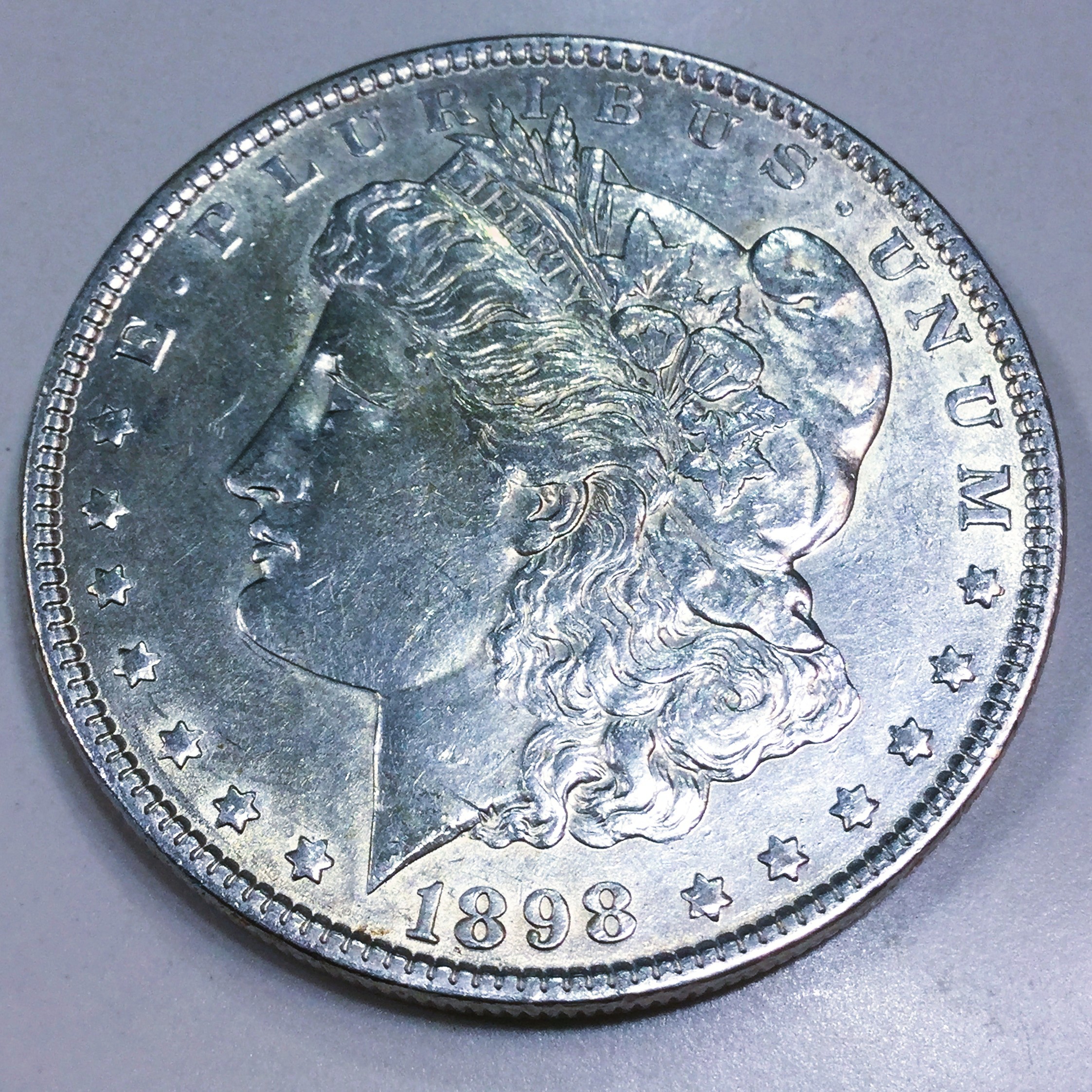 1898 AU/BU Morgan Silver Dollar Beautiful Coin 