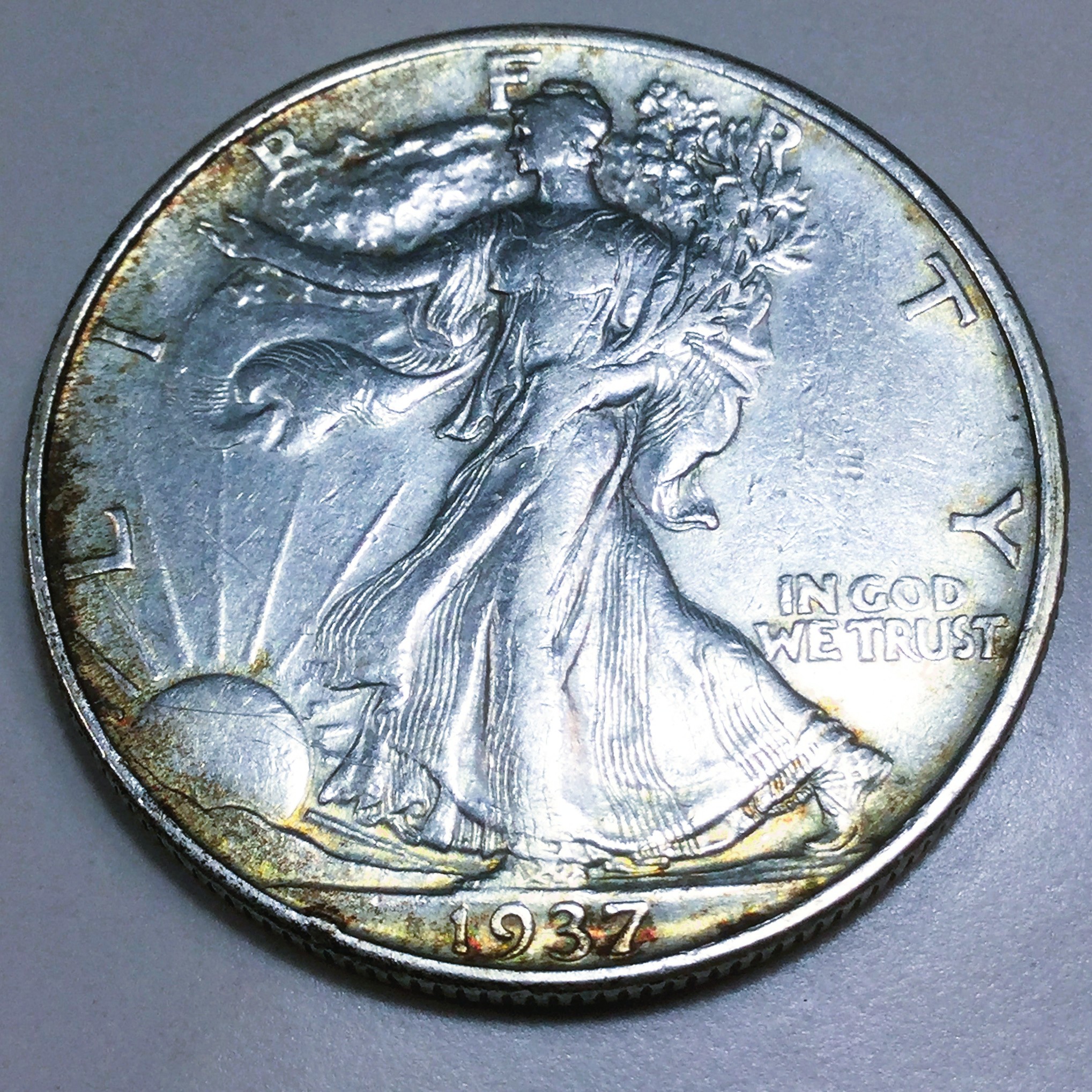 1937 Walking Liberty Half Dollar Beautiful Coin Rare Date | Property Room