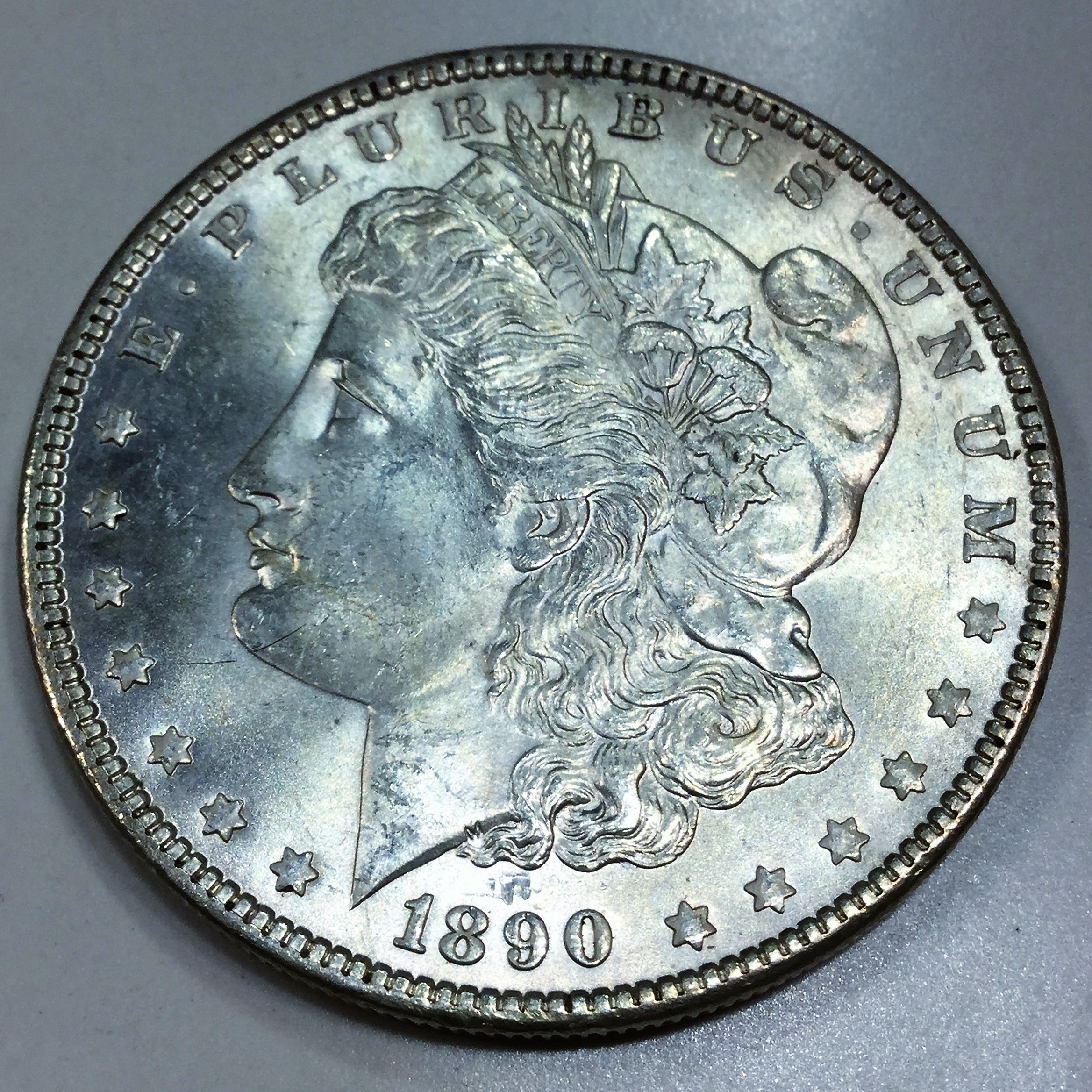 1890 Uncirculated Morgan Silver Dollar Beautiful Coin | Property Room