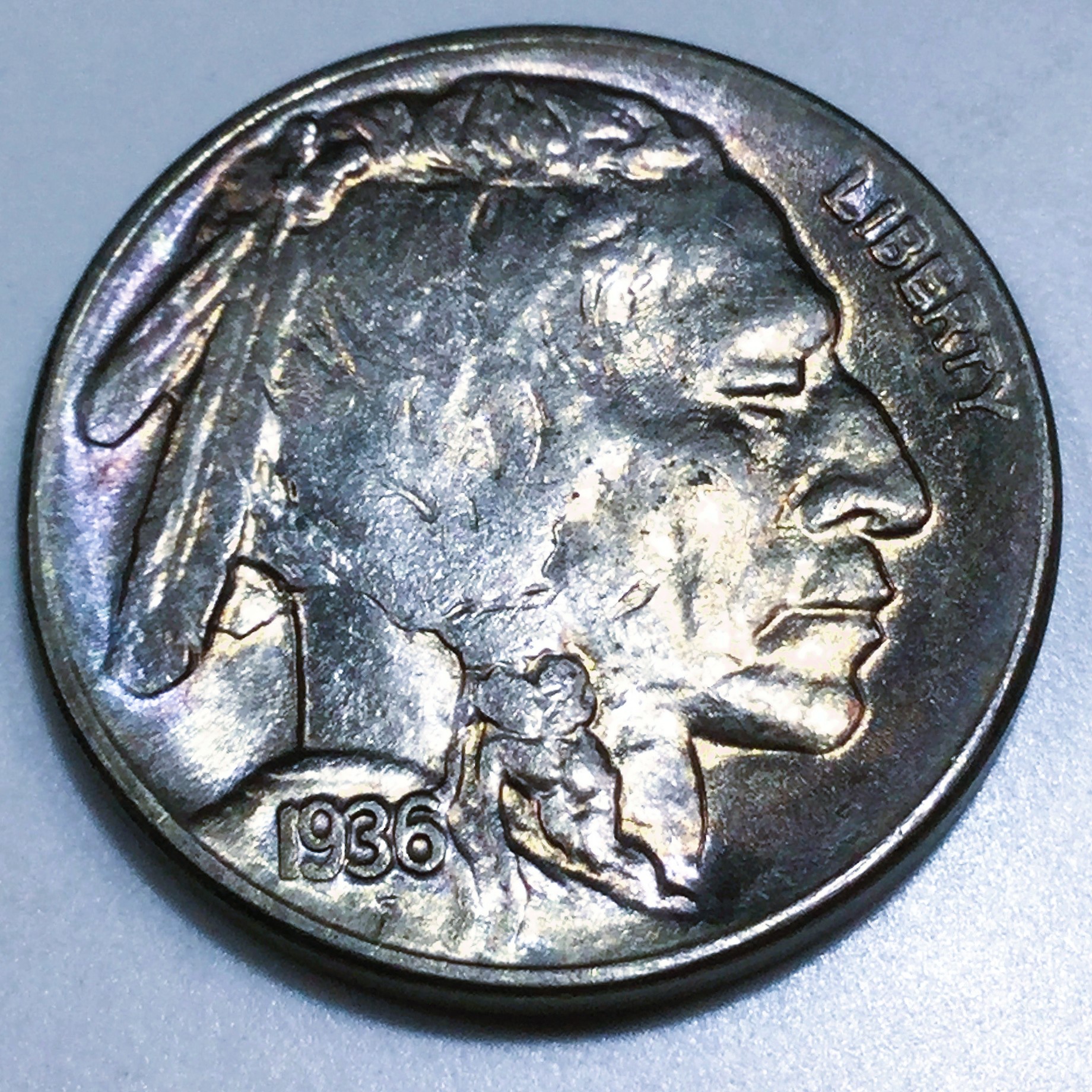 1936-D Gem Uncirculated Buffalo Nickel Beautiful Coin
