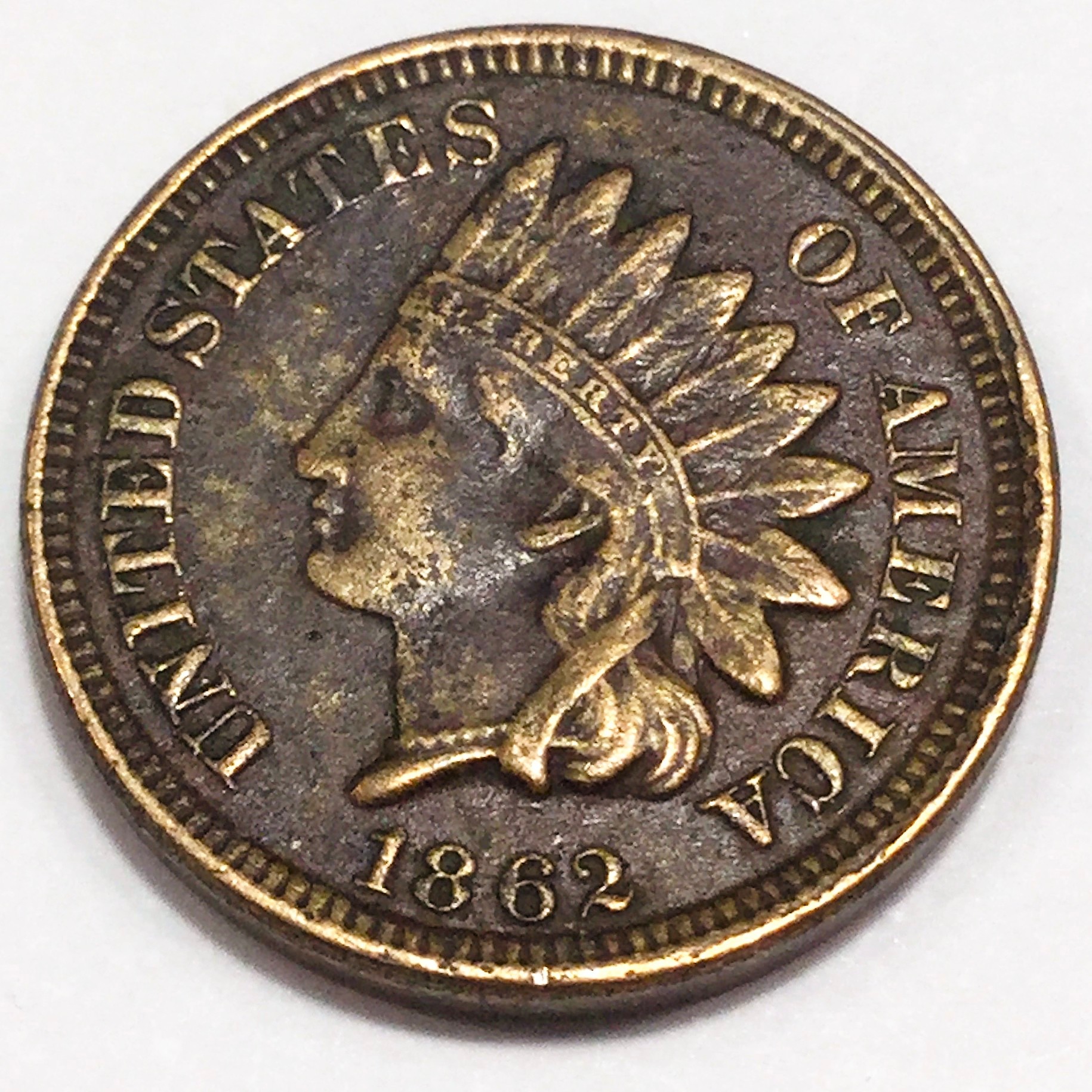 1862 Indian Head Penny Beautiful High Grade Coin 