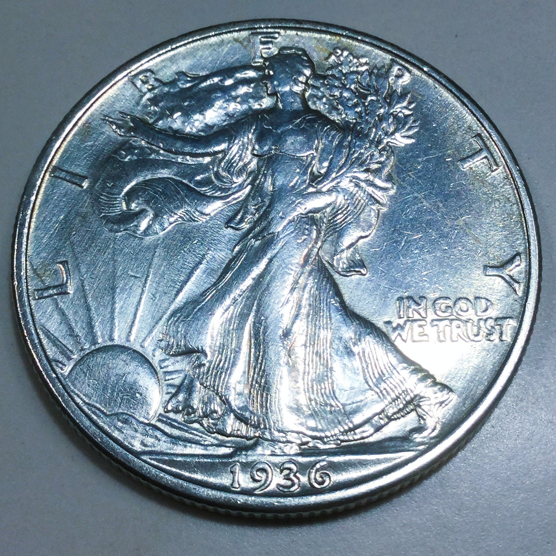 1936-D Walking Liberty Half Dollar Beautiful High Grade Coin 