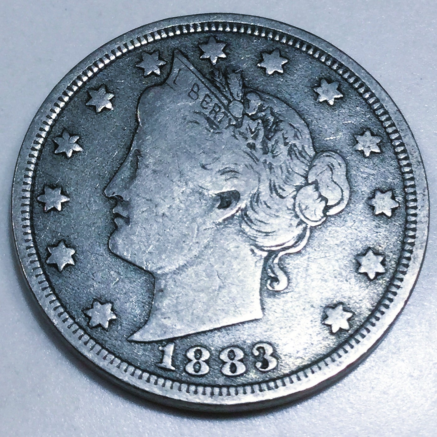 1883 With Cents Liberty V Nickel Beautiful High Grade Coin 
