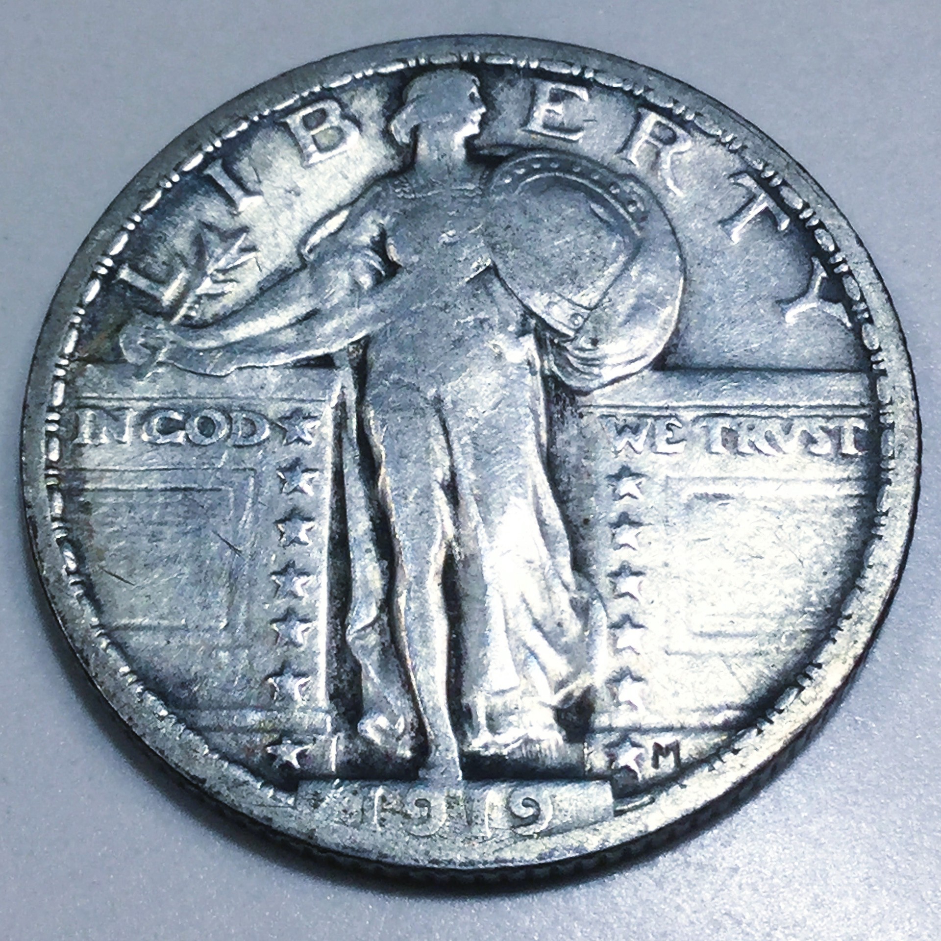 1919 Standing Liberty Quarter Beautiful High Grade Coin Rare Date 