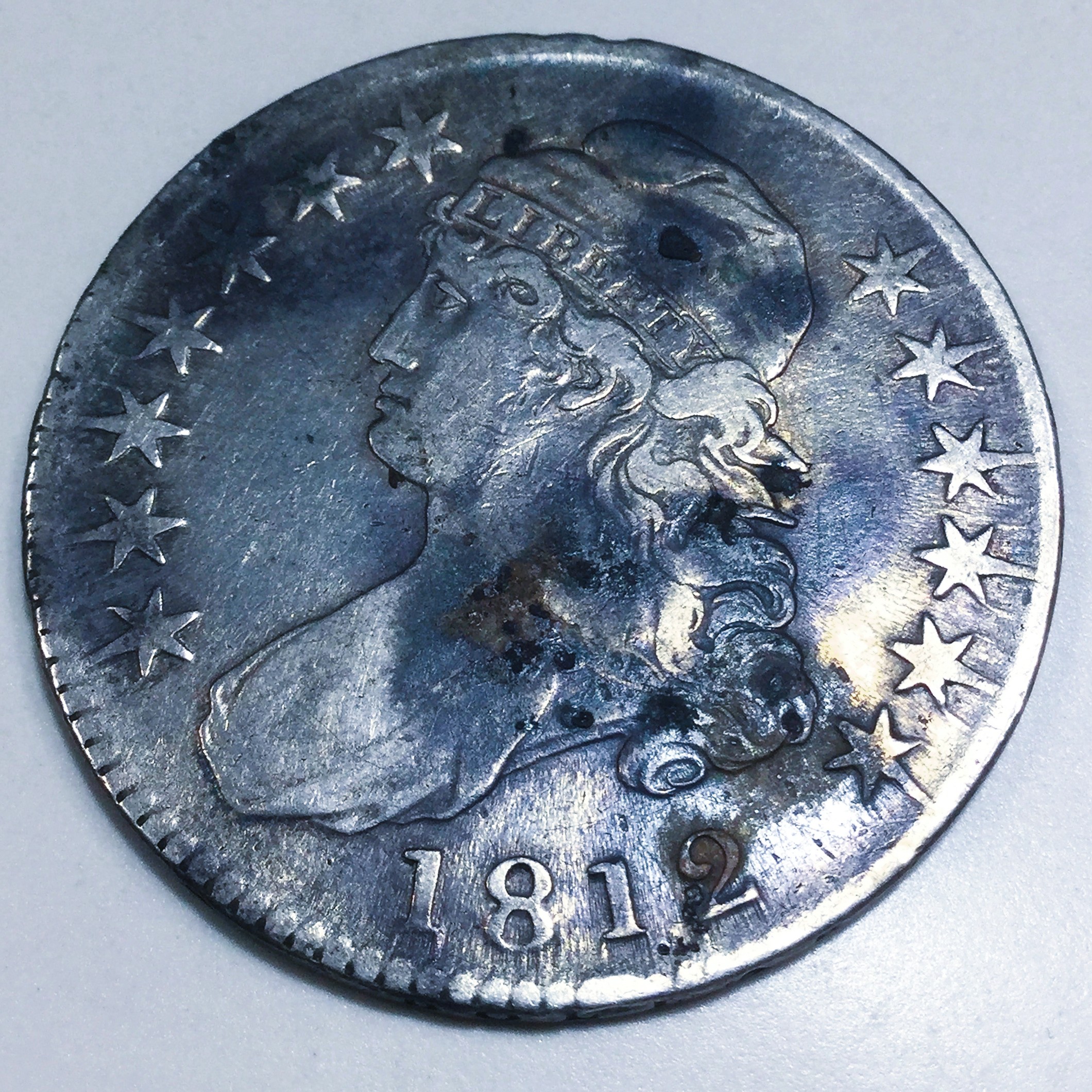 1812 Capped Bust Half Dollar Beautiful High Grade Coin Rare Date 
