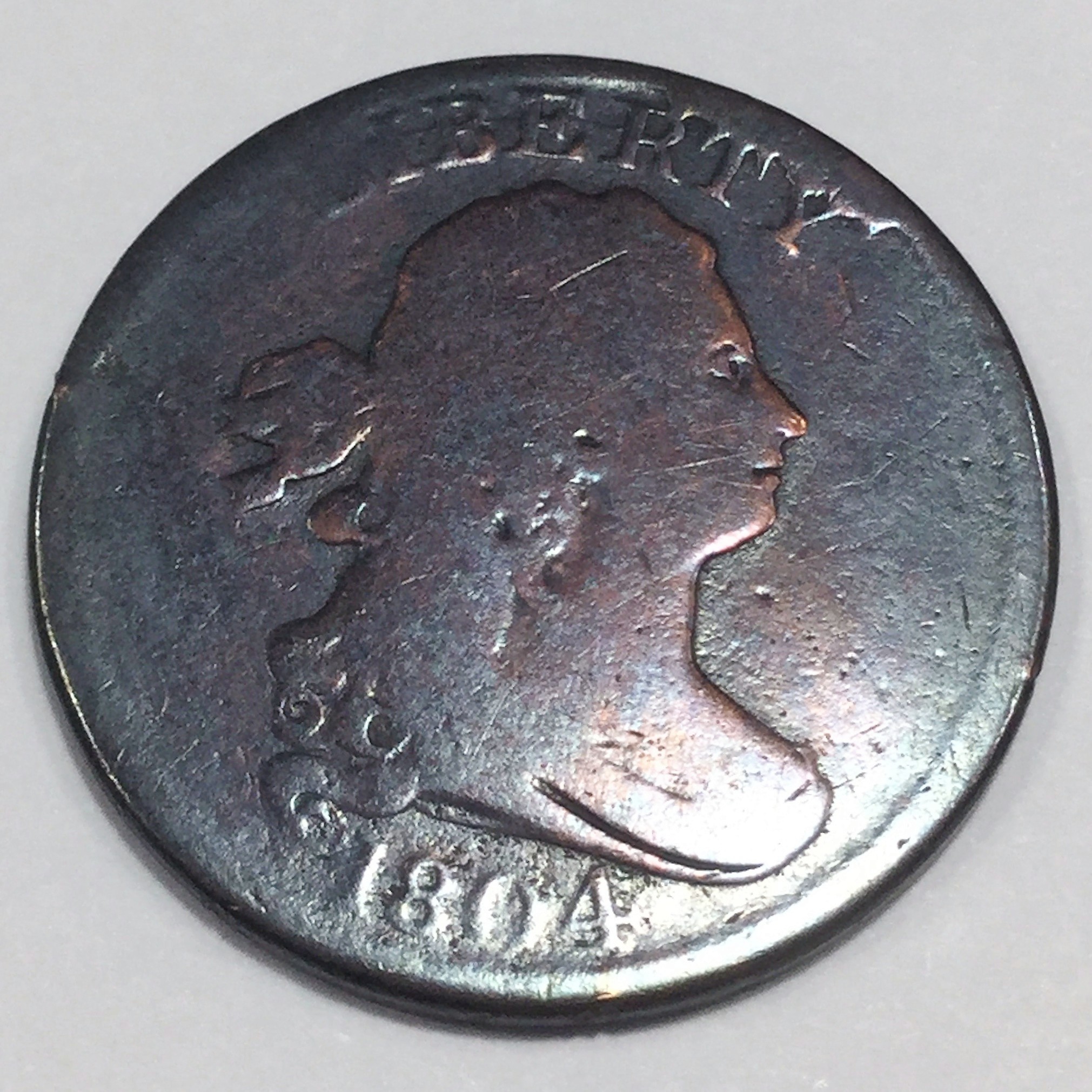 1804 Draped Bust Half Cent Beautiful Coin Rare Date 