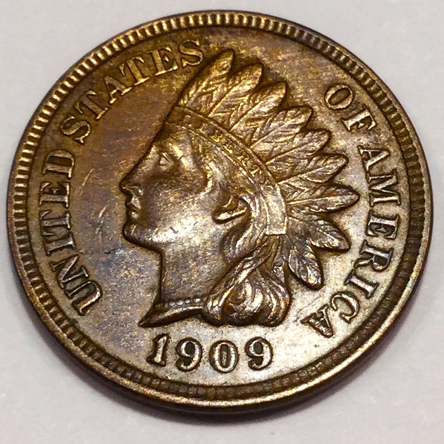 1909 AU/BU Indian Head Penny Beautiful Coin