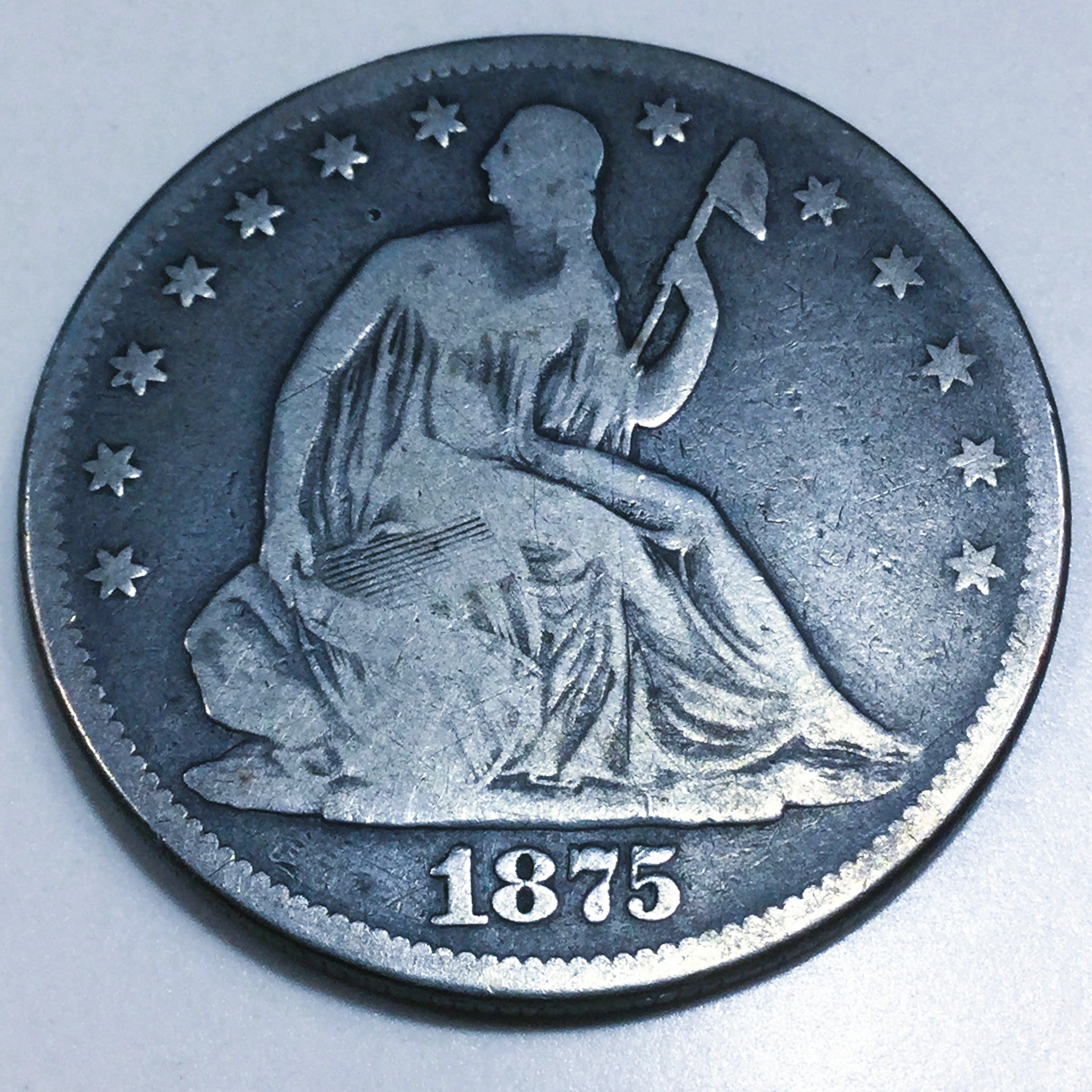 1875 Seated Liberty Half Dollar Beautiful Coin 