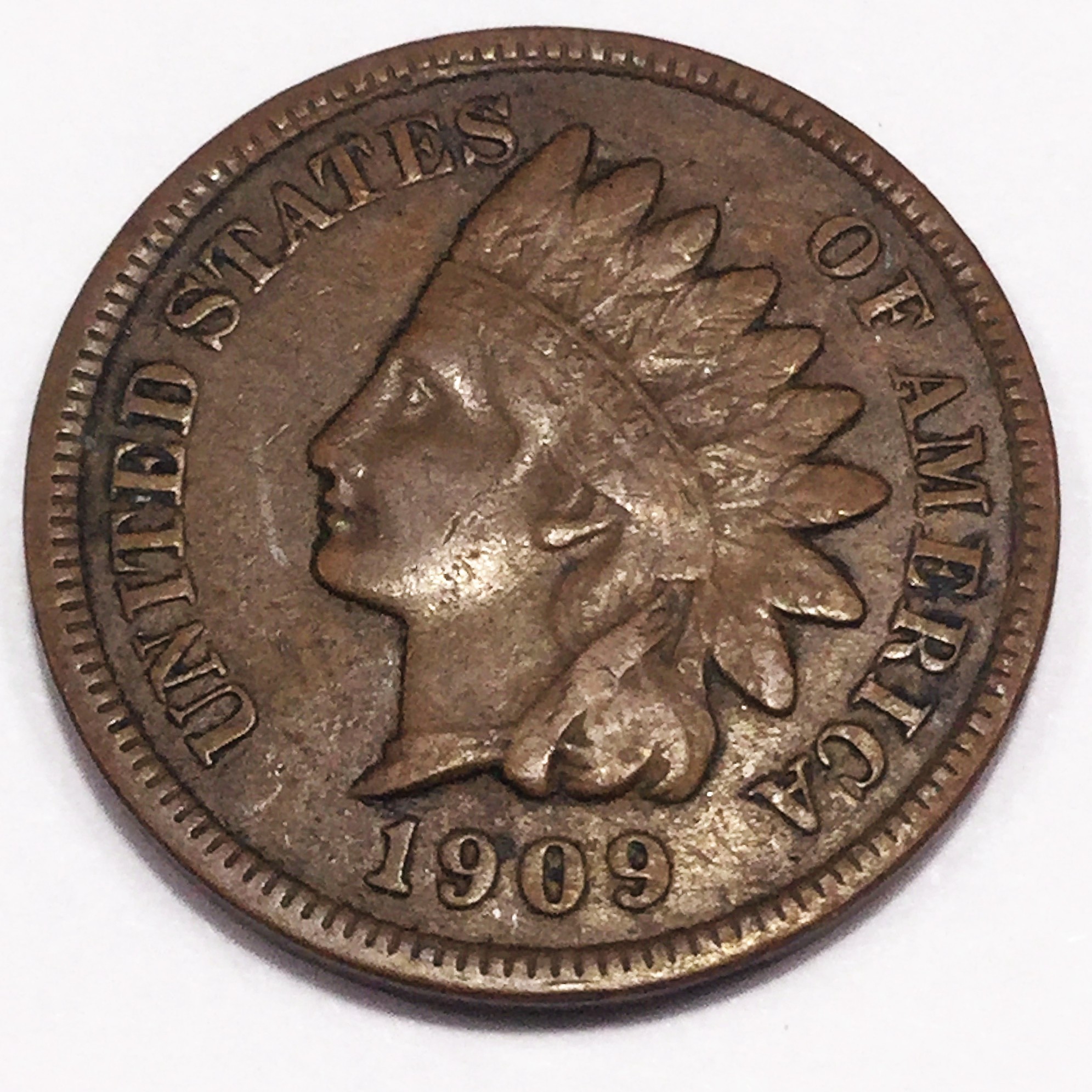 1909 Indian Head Penny Beautiful High Grade Coin