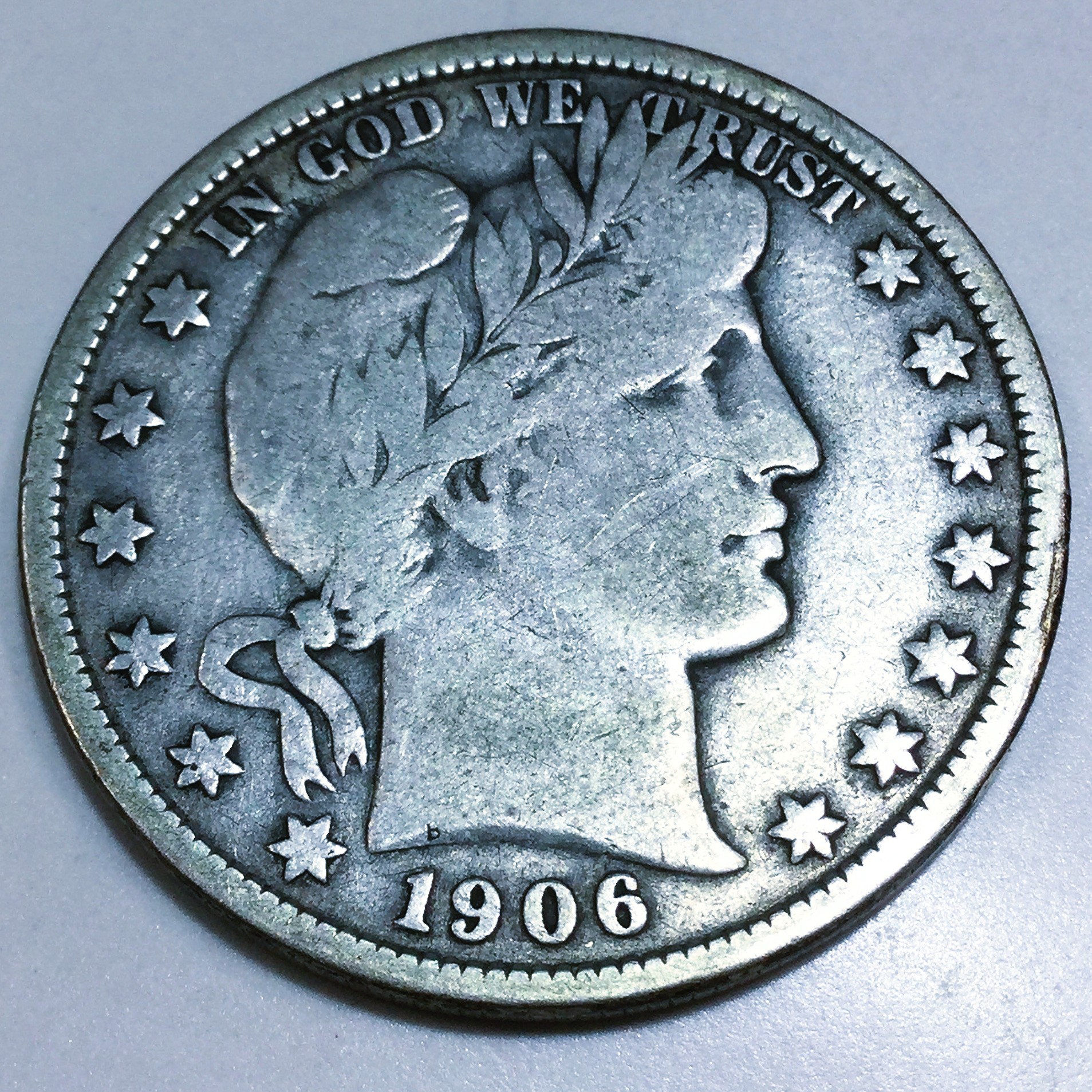 1906 Barber Half Dollar Beautiful Coin 