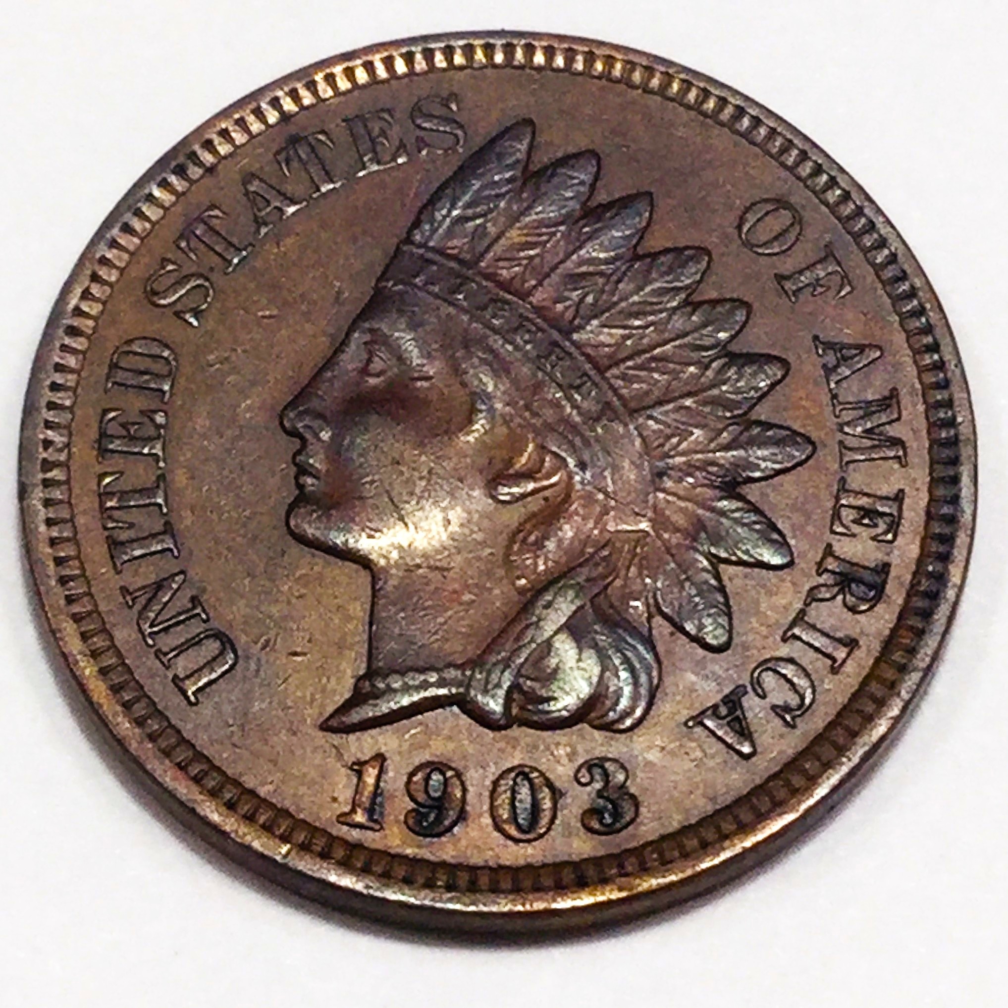 1903 AU/BU Indian Head Penny Beautiful Coin