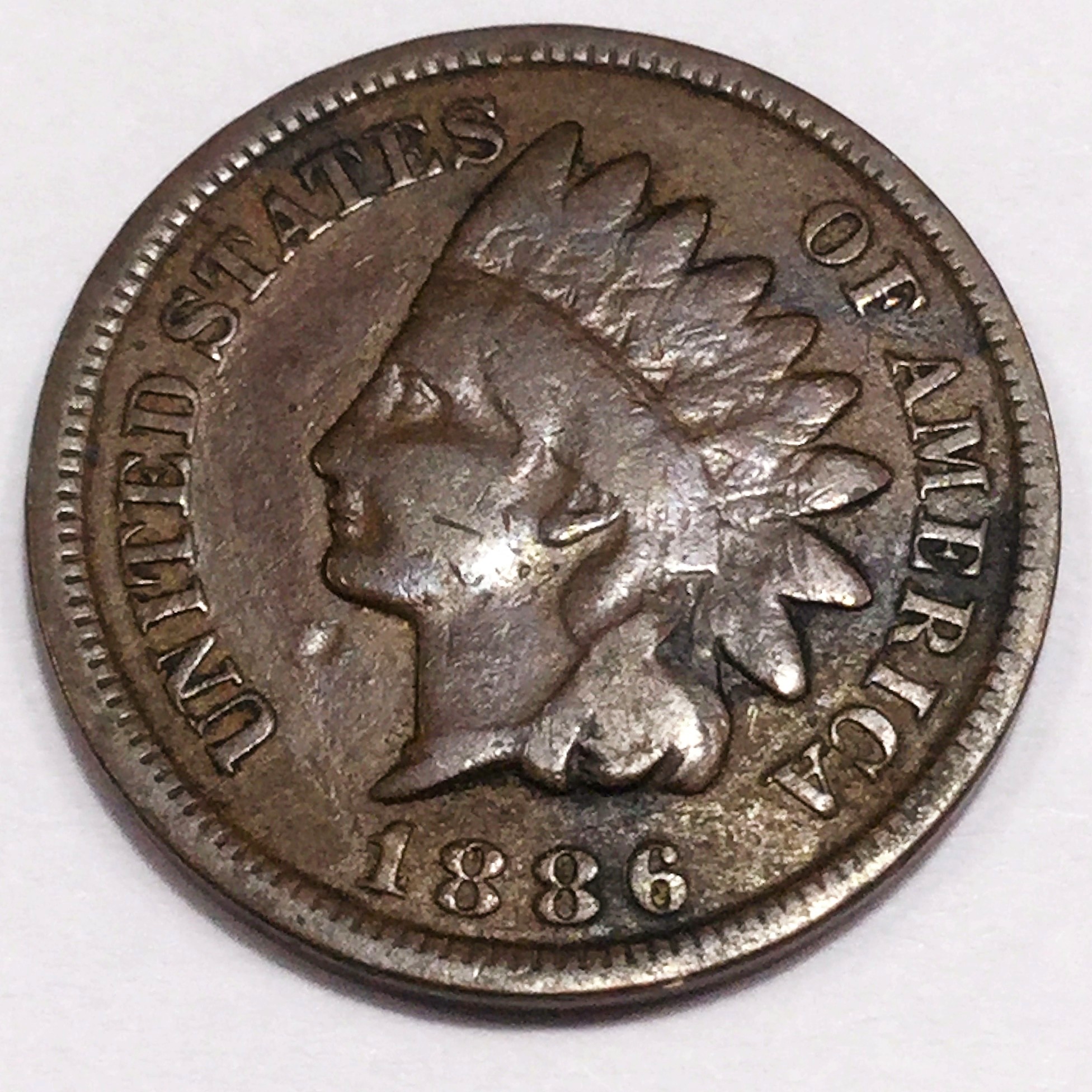 1886 Type 2 Indian Head Penny Beautiful Coin Rare Date 