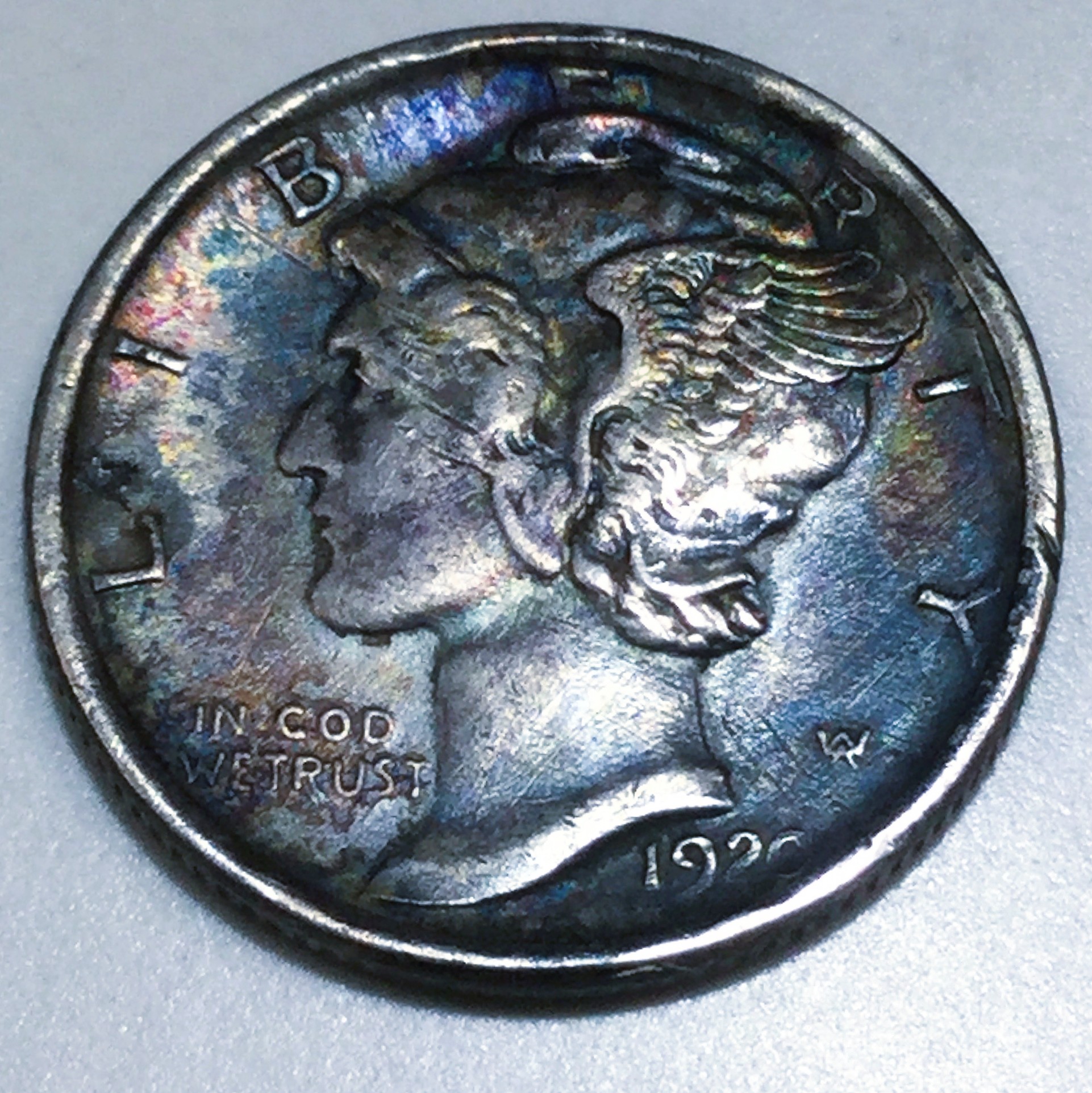 1920-D Mercury Silver Dime Beautiful High Grade Coin Rare Date