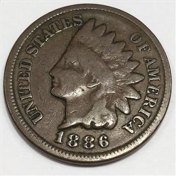 1886 Type 2 Indian Head Penny Beautiful Coin Rare Date 