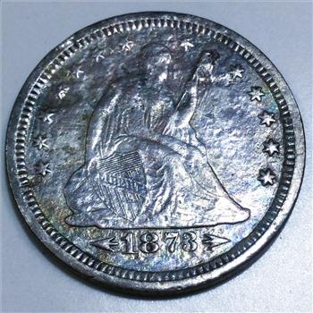 1873-S Seated Liberty Quarter Beautiful High Grade Coin Rare Date 