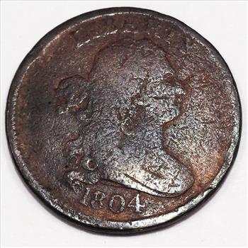 1804 Draped Bust Half Cent Beautiful Coin Rare Date 