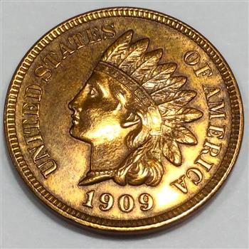 1909 Uncirculated Indian Head Penny Beautiful Coin