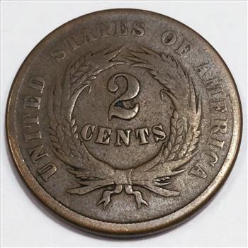1864 Two Cent Piece Beautiful Coin 