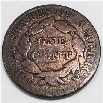 1827 Coronet Head Large Cent Beautiful Coin Rare Date  