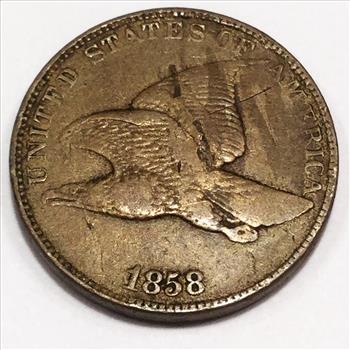 1858 Large Letters Flying Eagle Cent Beautiful Coin 