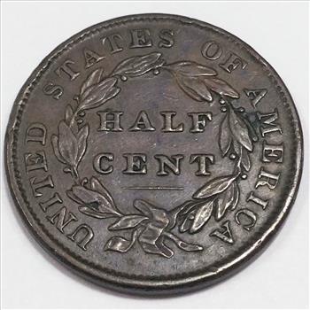 1833 Classic Head Half Cent Beautiful High Grade Coin 