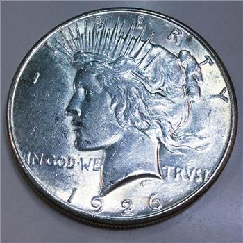 1926 AU/BU Peace Silver Dollar Beautiful Coin 