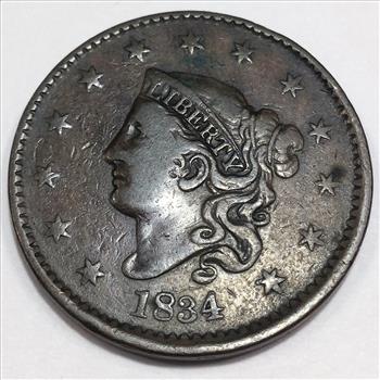 1837 Coronet Head Large Cent Beautiful High Grade Coin