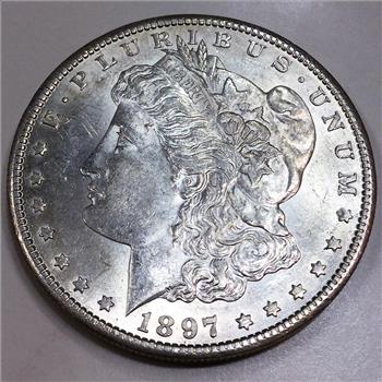 1897-S Uncirculated Morgan Silver Dollar Beautiful Coin Rare Date 