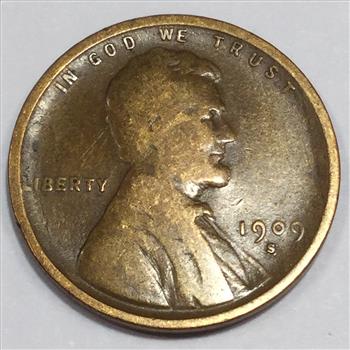 1909-S Lincoln Wheat Cent Penny Beautiful Coin Rare Date 