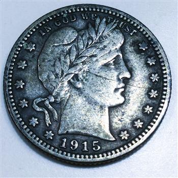 1915 Barber Quarter Beautiful High Grade Coin