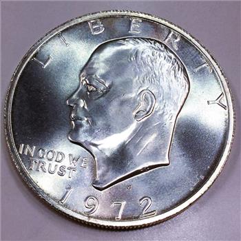 1972-S Silver Eisenhower Dollar Beautiful Uncirculated Coin 