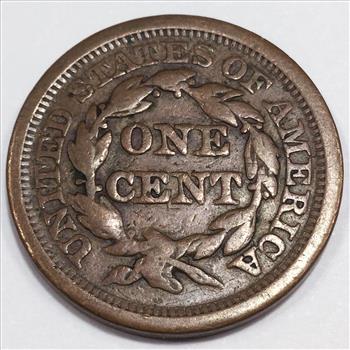 1849 Braided Hair Large Cent Beautiful Coin 
