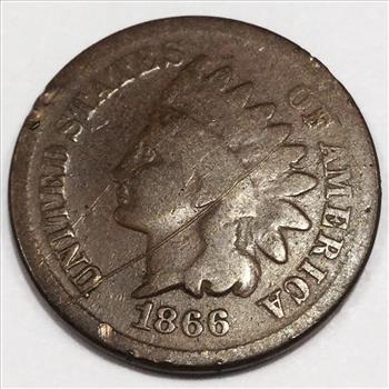 1866 Indian Head Penny Beautiful Coin Rare Date 