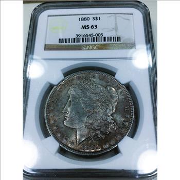 1880 Morgan Silver Dollar NGC MS63 Beautiful Coin