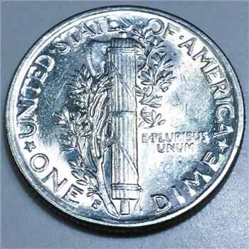 1943-S Uncirculated Mercury Dime Beautiful Coin